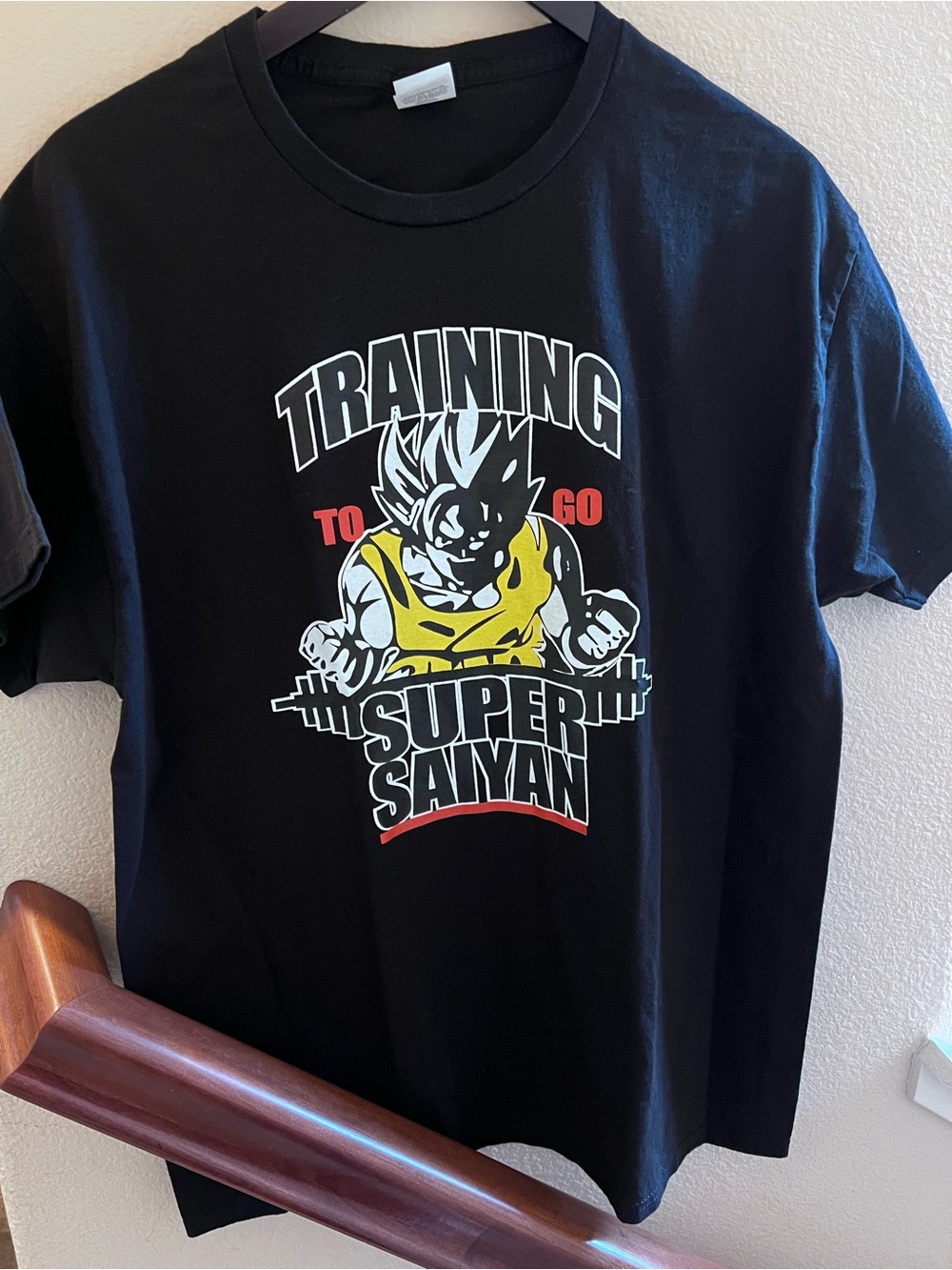 Black 'Training to Go Super Saiyan' Graphic Tee